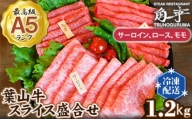 No.154 【葉山牛】1.2kg　スライス盛合せ ／ 牛肉 黒毛和牛 神奈川県 特産品