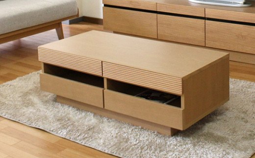 【開梱・設置】ミリオン 105cm センターテーブル（ナチュラル）　AX005 126984 - 福岡県大木町