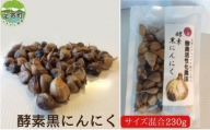 北海道十勝 足寄産 酵素黒にんにく230g大小バラ混合