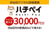 渋谷区デジタル地域通貨「ハチペイ」30,000円分