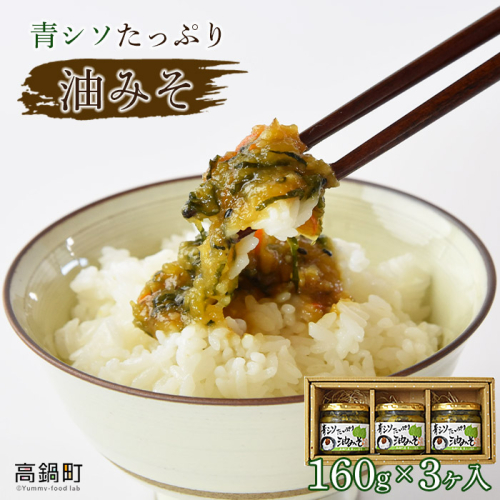 ＜青シソたっぷり油みそ 160g×3個＞ 127651 - 宮崎県高鍋町