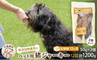 （１２回定期便）千葉県で獲れた猪ペット用ジャーキー(2個セット）１００g [№5346-0353]