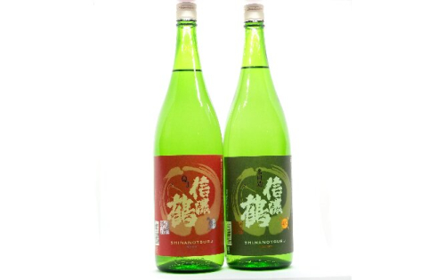 信濃鶴「純米大吟醸セット」（1.8L×2本） 日本酒 純米大吟醸酒 詰め合わせ  127903 - 長野県駒ヶ根市