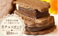 宇都宮の老舗洋菓子店がつくる「生チョコサンド10個セット」 ※離島への配送不可