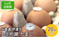 [№5525-0915]【3ヵ月 定期便】 北海道 伊達市 とうや 卵  20個 入り たまご
