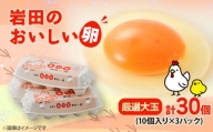 岩田のおいしい卵厳選大玉30個(10個入り×3パック)【1039739】