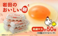 岩田のおいしい卵厳選大玉50個 (10個入り×5パック)【1081150】