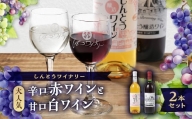 しんとうワイナリーの大人気　辛口赤ワイン・甘口日ワイン　2本入り【1370212】