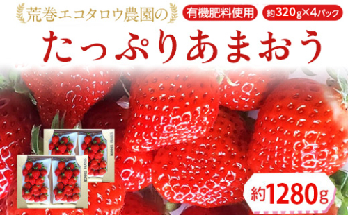 荒巻エコタロウ農園のたっぷりあまおう約320g×4パック BJ02
 128266 - 福岡県大木町