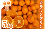 ミカファームのカラマンダリン5キロ（家庭用） 果物 フルーツ みかん オレンジ カラマンダリン 家庭用 5kg 三重県 御浜町