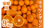 ミカファームのカラマンダリン9キロ（家庭用） 果物 フルーツ みかん オレンジ カラマンダリン 家庭用 9kg 三重県 御浜町