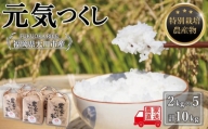 白米(特別栽培農産物)元気つくし 2kg×5袋 (計10kg)
