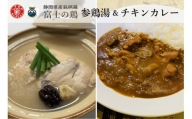 0011-38-07 静岡県産銘柄鶏 「富士の鶏」 参鶏湯(サムゲタン) ＆ チキンカレーセット