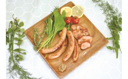 0010-01-68　朝霧ヨーグル豚 ハム・ソーセージ食べきりセット 128582 - 静岡県富士宮市