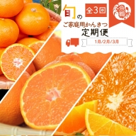 G60-T34_【定期便 全3回】紀州和歌山産旬のご家庭用柑橘セット（みかん・不知火・清見）