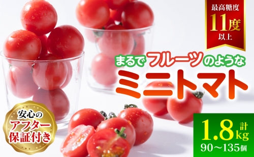 まるでフルーツの様なミニトマト 1.8kg 1289398 - 熊本県八代市