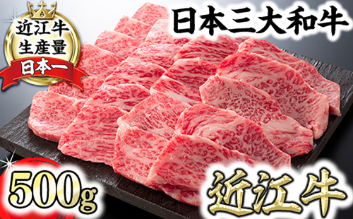 【4等級以上】厳選　近江牛　カルビ　焼肉【500g】【BS02U】 1290424 - 滋賀県近江八幡市
