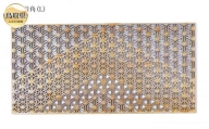 D24-150 智頭杉のウォールアートパネル　－組子文様－　山_四角　Lサイズ