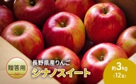 【贈答用】長野県産りんご「シナノスイート」約3kg（12玉）