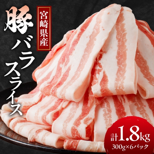 宮崎県産豚バラスライス計1.8kg 肉 豚 豚肉 おかず 国産_T009-009 1294419 - 宮崎県都農町