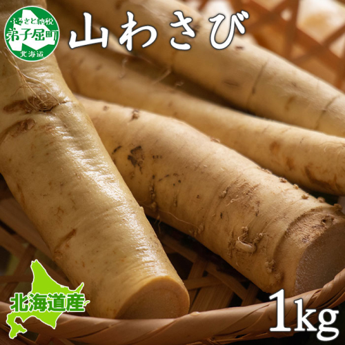 3165. 天然 山わさび 1kg前後 産地直送 薬味 肉 BBQ バーベキュー 焼き肉 送料無料 北海道 弟子屈町 129577 - 北海道弟子屈町