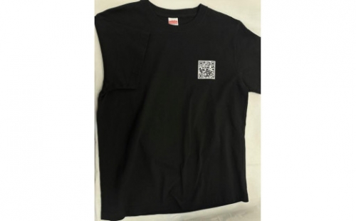 おまねこ転写プリントTシャツ　黒【サイズ選択可】 1296933 - 静岡県御前崎市
