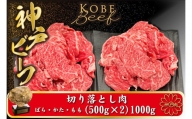 神戸ビーフ 切り落とし肉 500g×2（TYS2S） / 神戸牛 太田家 太田牧場