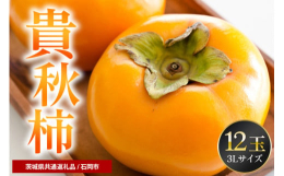 貴秋柿は大玉で糖度15〜16度あり、歯ごたえがカリッとして上品な甘みで風味良好な柿です。果肉がやや硬いので、数日おいてから食べると柔らかくなり食味が向上します。八郷地区は古くから柿の生産地として知られ