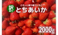[訳あり] ごろっと盛り盛りいちご『とちあいか』2000g｜いちご 苺 フルーツ 果物 スイーツ 産地直送 [0539]