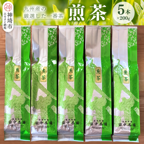 普段使いに「煎茶」200g×5本 【佐賀県産 銘茶 嬉野茶 知覧茶 まろやか コク 香り お徳用】(H047118) 129863 - 佐賀県神埼市