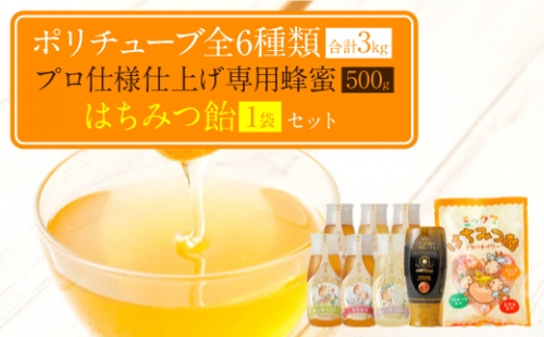 ポリチューブ 全6種類 プロ仕様仕上げ専用蜂蜜 蜂蜜あめ 1袋 1299143 - 熊本県八代市