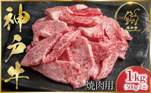 【1位獲得!!】神戸牛 訳あり 焼肉用 1kg <500g×2P>  (ASGY2S)  ふるさと納税 神戸牛 神戸ビーフ ブランド和牛 訳あり 訳アリ 部位 大きさ不揃い 1,000g 国産 和牛 切り落し 切落し 焼肉 焼き肉 太田家 兵庫県 神戸 但馬 朝来 朝来市 新鮮
