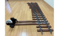 ミニ鉄道パーツ 合成枕木製4番片開き分岐器(左) 1セット
