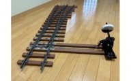 ミニ鉄道パーツ 合成枕木製4番片開き分岐器(右) 1セット