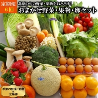 AF058【定期便】【6回】島原の旬の野菜・果物！おまかせ野菜・果物・卵セット