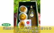 無添加・完熟梨ジュースと季節の梨の贈りもの(ジュース1本・梨3個) 