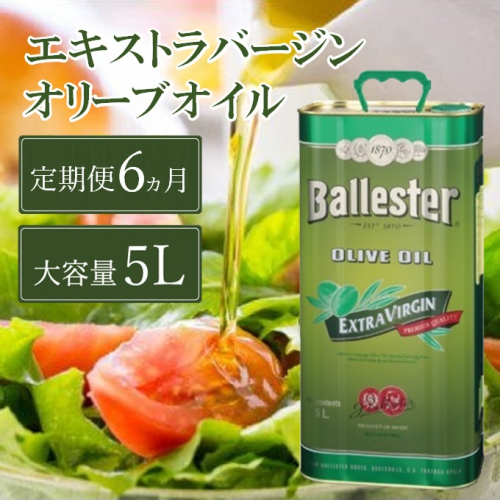 【定期便6ヶ月】バジェステル　エキストラバージンオリーブオイル5L 食用油/オオリーブオイル 調味料  130785 - 岡山県瀬戸内市