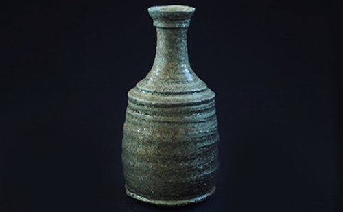 寒風須恵器　徳利（作：末廣 学）※桐箱付 民芸品 工芸品 食器 グラス とっくり  130813 - 岡山県瀬戸内市