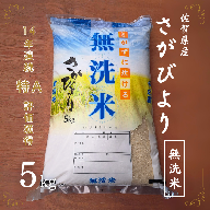 佐賀県産 さがびより 無洗米 5kg：A090-001