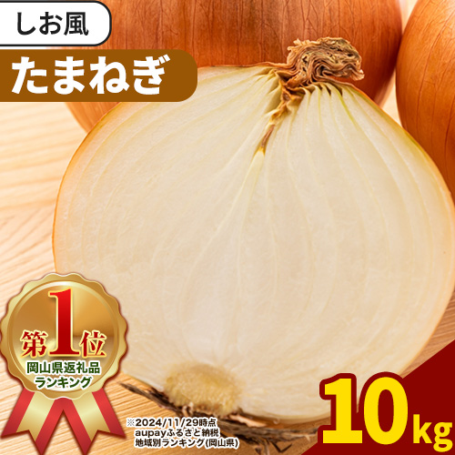 しお風たまねぎ 約10kg《6月上旬-6月末頃出荷(土日祝除く)》 玉ねぎ たまねぎ 野菜 青果物 岡山県 笠岡市 1309485 - 岡山県笠岡市