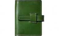 本革ベルト付き20ポケットカードケース　フィーユ(緑色)
