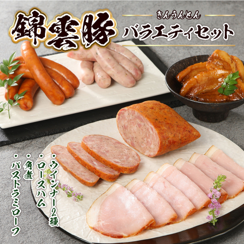 錦雲豚 バラエティ セット [小林食品 福岡県 宇美町 um40azo890001] ウィンナー ハム 角煮 バストラミローフ きんうんとん 131181 - 福岡県宇美町