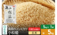 【玄米】真田のコシヒカリ小松姫 5kg×1袋 金井農園