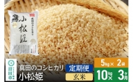 【玄米】《定期便3回》真田のコシヒカリ小松姫 10kg（5kg×2袋） 金井農園