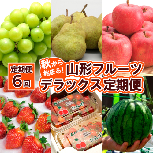 【定期便6回】秋から始まる！山形フルーツ デラックス定期便 [2024年 秋～2025年 夏] FY24-029 1312894 - 山形県山形市