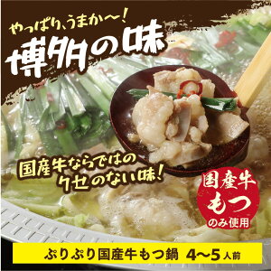 もつ鍋 国産 しょうゆ味 4〜5人前 セット [小林食品 福岡県 宇美町 um40azo890004] モツ鍋 鍋 ホルモン 国産牛 131292 - 福岡県宇美町