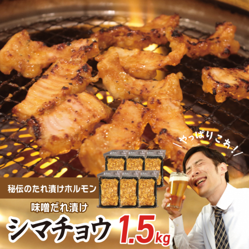 【焼肉屋の定番】シマチョウ 味噌だれ漬け 1.5kg【小分け 250g×6 牛肉 ホルモン 焼肉用 】 G1766 1313816 - 大阪府泉佐野市