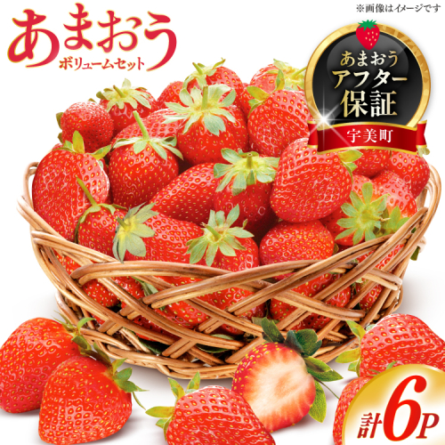 【期間限定発送】 いちご あまおう ボリューム セット 6p [THE FARM_strawberry 福岡県 宇美町 um40azo780006] イチゴ 苺 フルーツ 果実 甘い 小分け 131391 - 福岡県宇美町