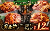 国産牛タレ漬けカルビ【2種醤油味セット】(XO醤・プルコギ) 各300g×2パック