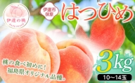 福島の桃 はつひめ 3kg（10～14玉）【あかい果樹園】 先行予約 フルーツ 果物 もも モモ momo F20C-902